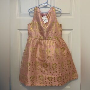 Crewcuts Girls' metallic floral brocade dress